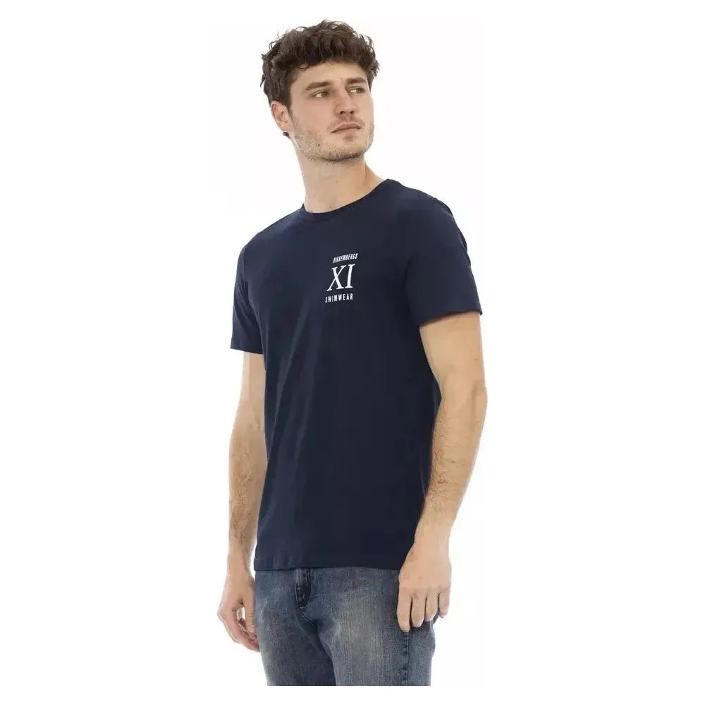 Bikkembergs Blue Cotton Men T-Shirt