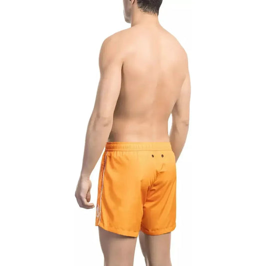 Bikkembergs Orange Polyester Men's Swim Short Bikkembergs