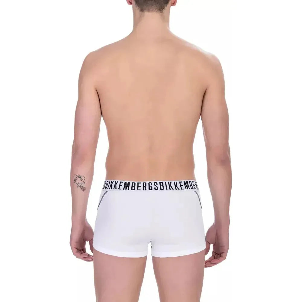 Bikkembergs White Cotton Men's Trunk Underwear Pack