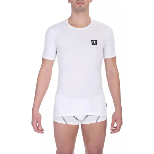Bikkembergs White Cotton Men's T-Shirt Bi-Pack Crew Neck Bikkembergs
