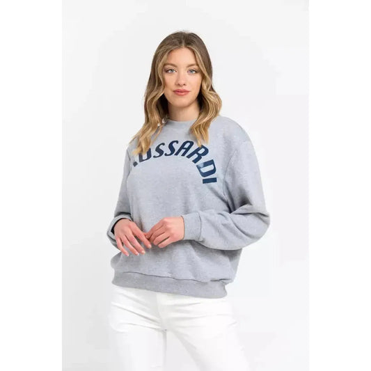 Trussardi Gray Cotton Women Sweater Trussardi