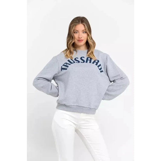 Trussardi Gray Cotton Women Sweater Trussardi