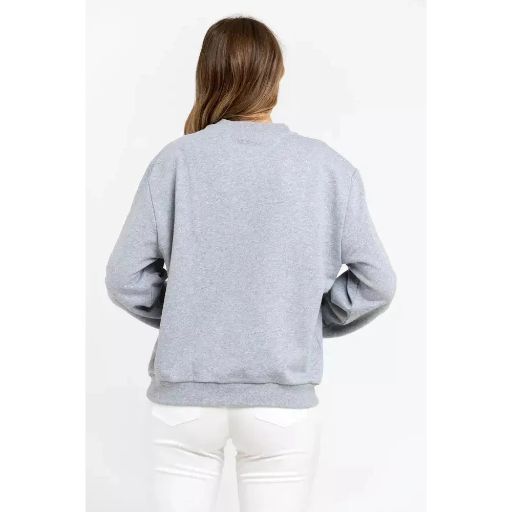 Trussardi Gray Cotton Women Sweater Trussardi