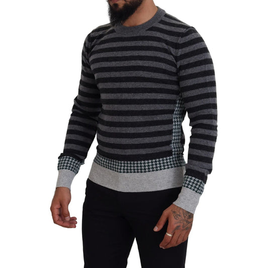 Dolce & Gabbana Elegant Striped Wool Crewneck Sweater Dolce & Gabbana