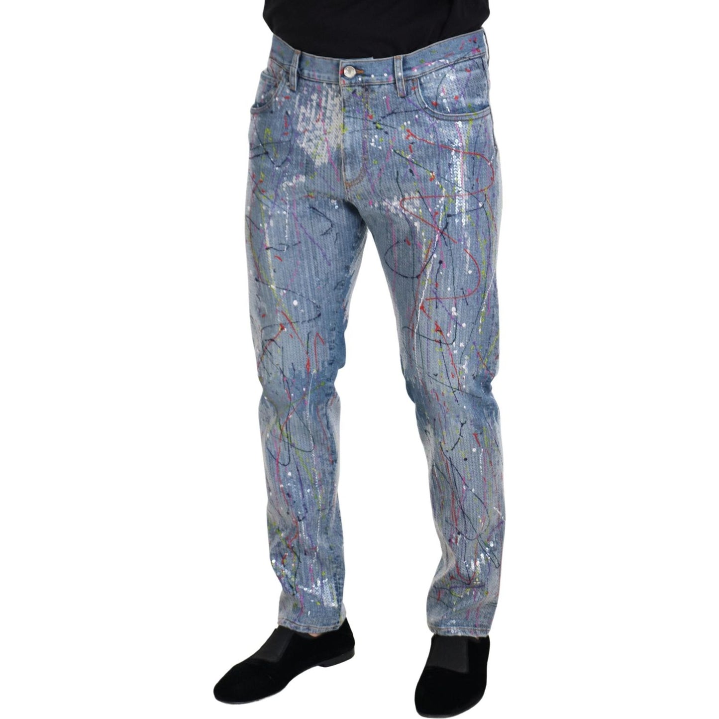 Dolce & Gabbana Exquisite Color Splash Denim Pants Dolce & Gabbana