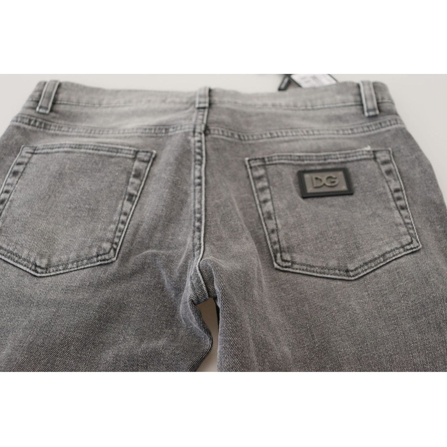 Dolce & Gabbana Chic Grey Washed Denim Pants Dolce & Gabbana