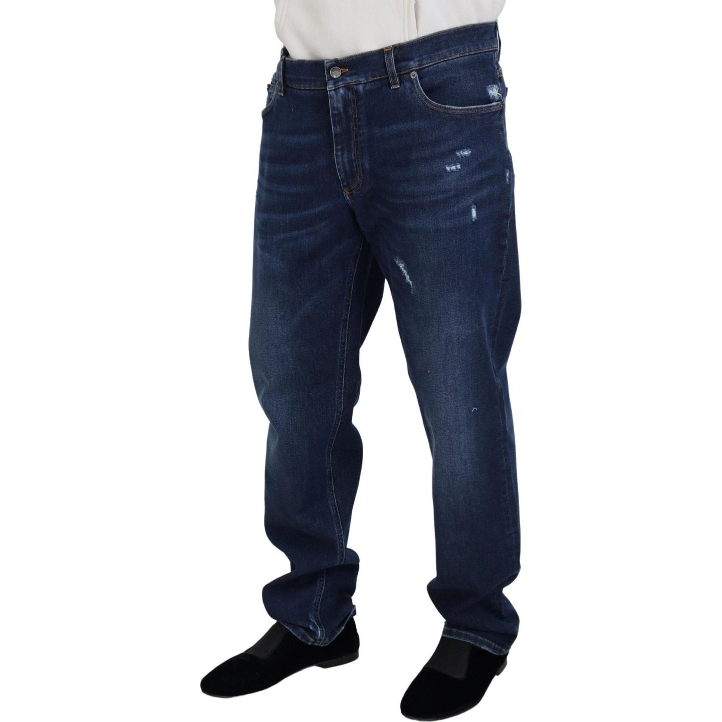 Dolce & Gabbana Elegant Blue Washed Denim Pants Dolce & Gabbana