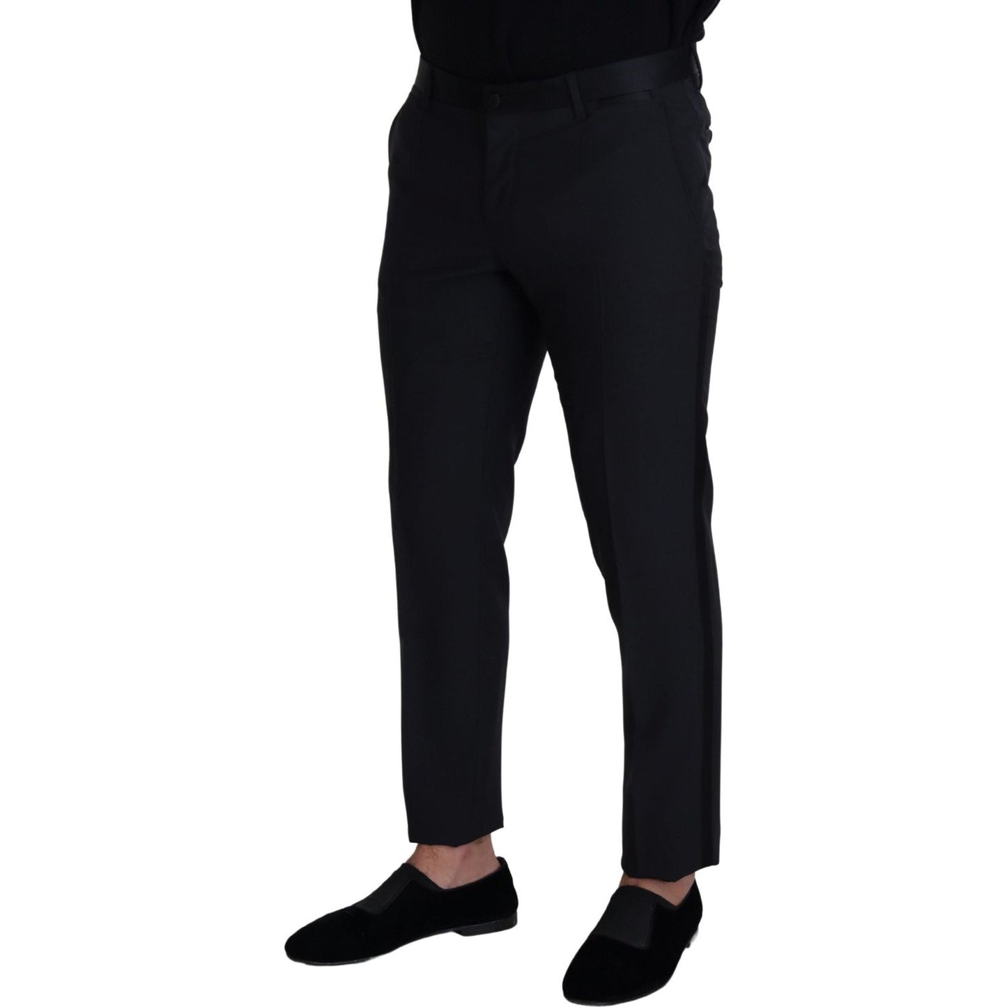 Dolce & Gabbana Elegant Black Wool Blend Trousers Dolce & Gabbana