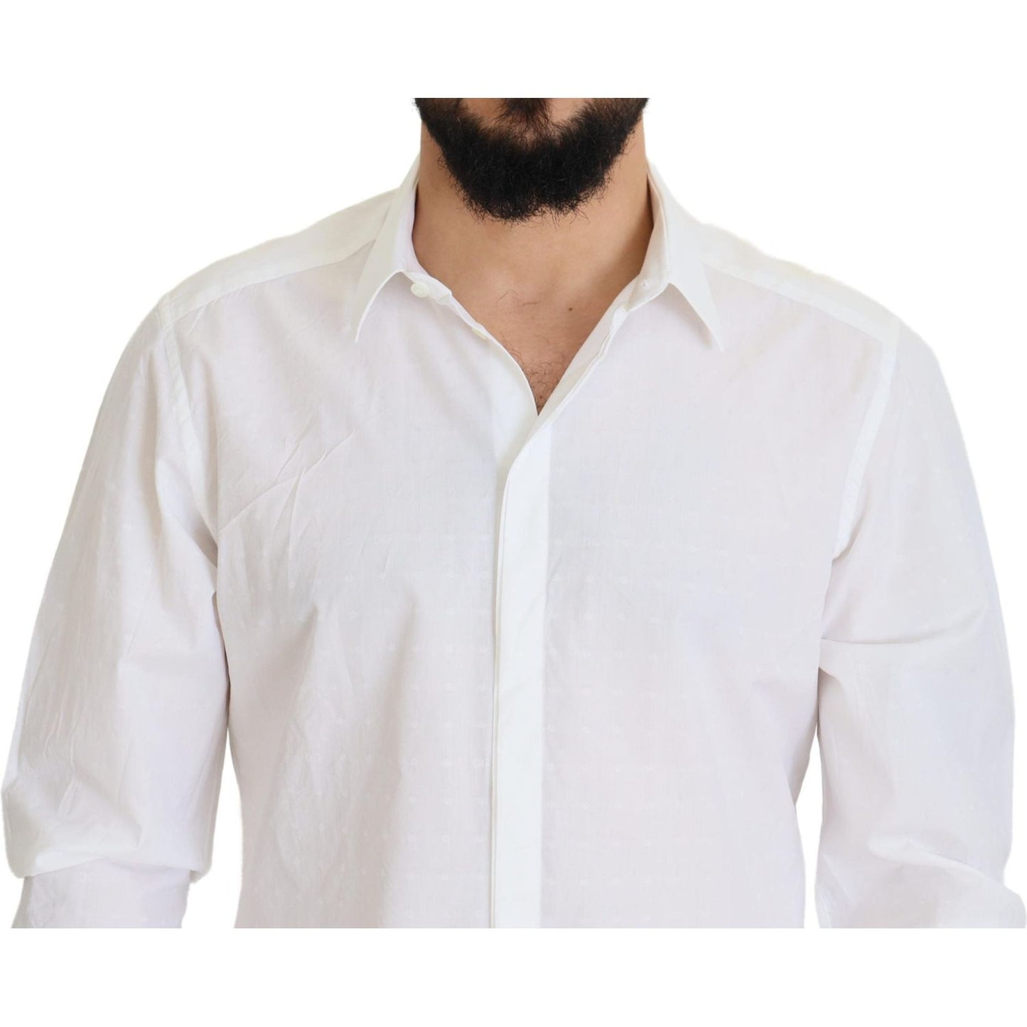 Dolce & Gabbana Elegance Reimagined White Cotton Dress Shirt Dolce & Gabbana