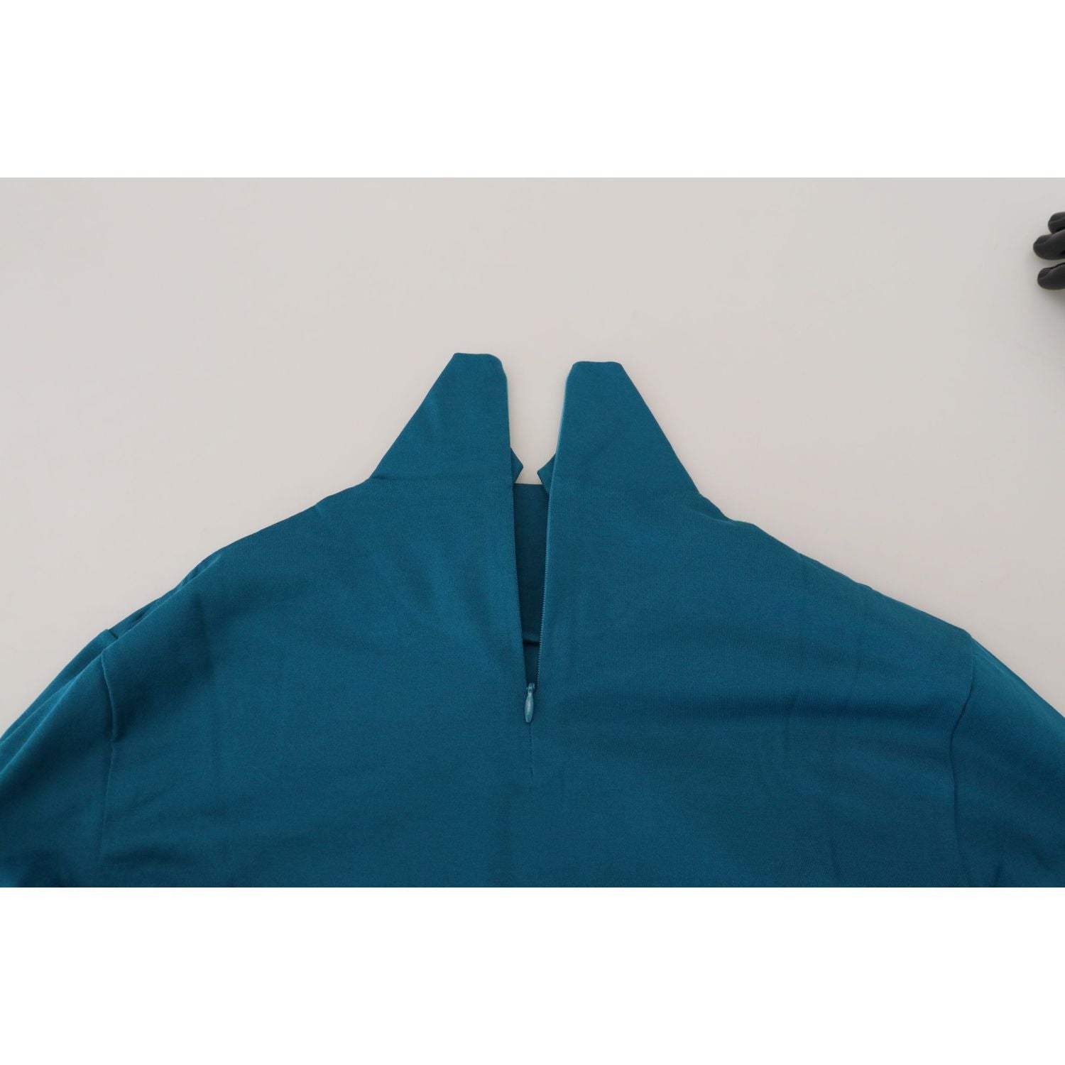 Dolce & Gabbana Blue Cotton Collared Slim Pullover Sweater