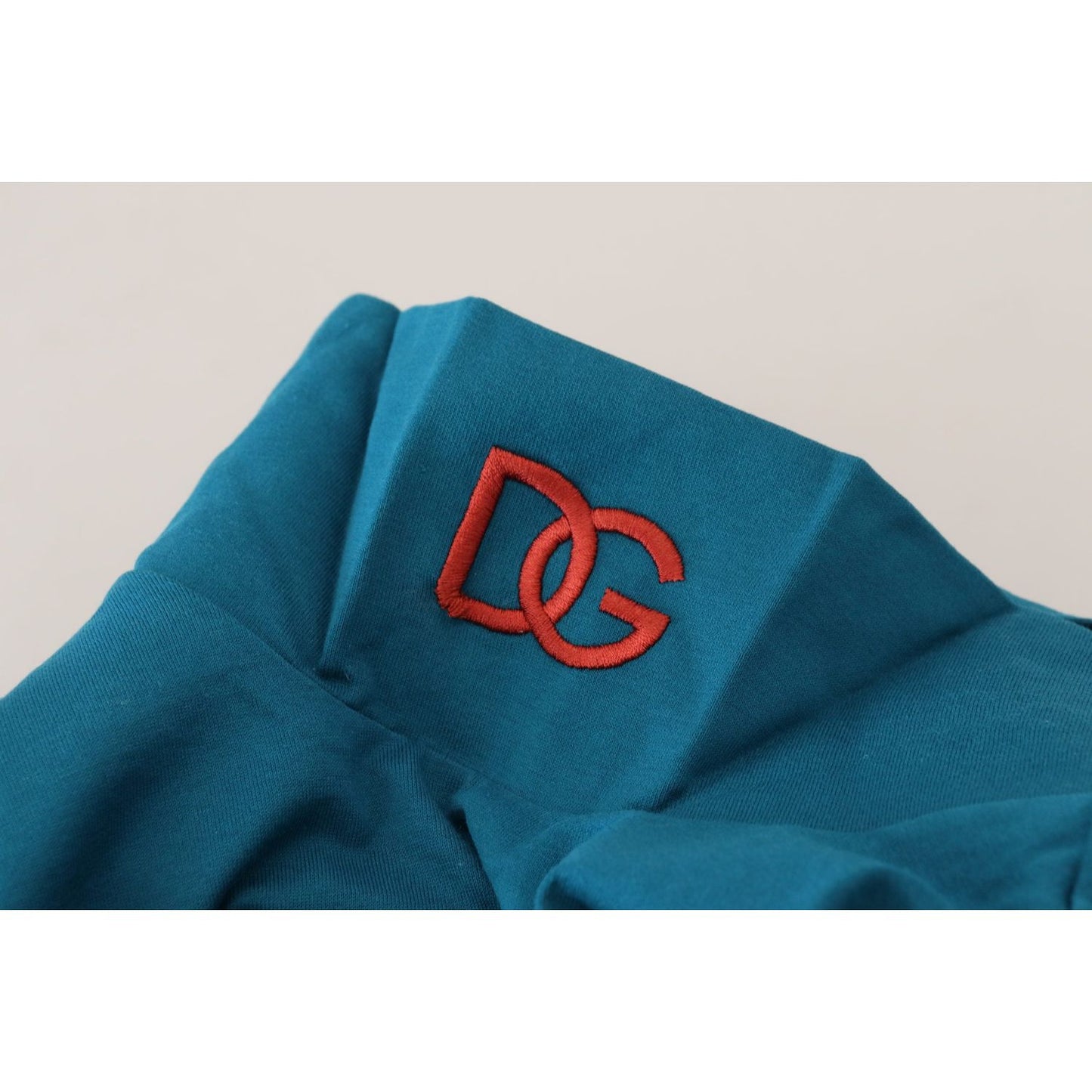 Dolce & Gabbana Elegant Blue Cotton Pullover Sweater Dolce & Gabbana