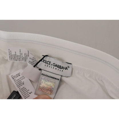 Dolce & Gabbana White Cotton Blend Regular Boxer Underwear