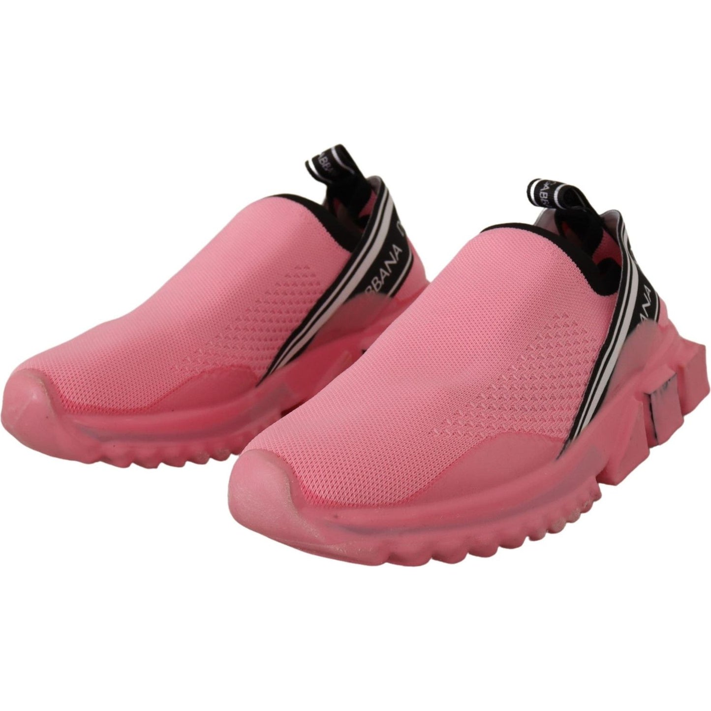 Dolce & Gabbana Chic Pink Sorrento Slip-On Sneakers Dolce & Gabbana Pale Violet Red