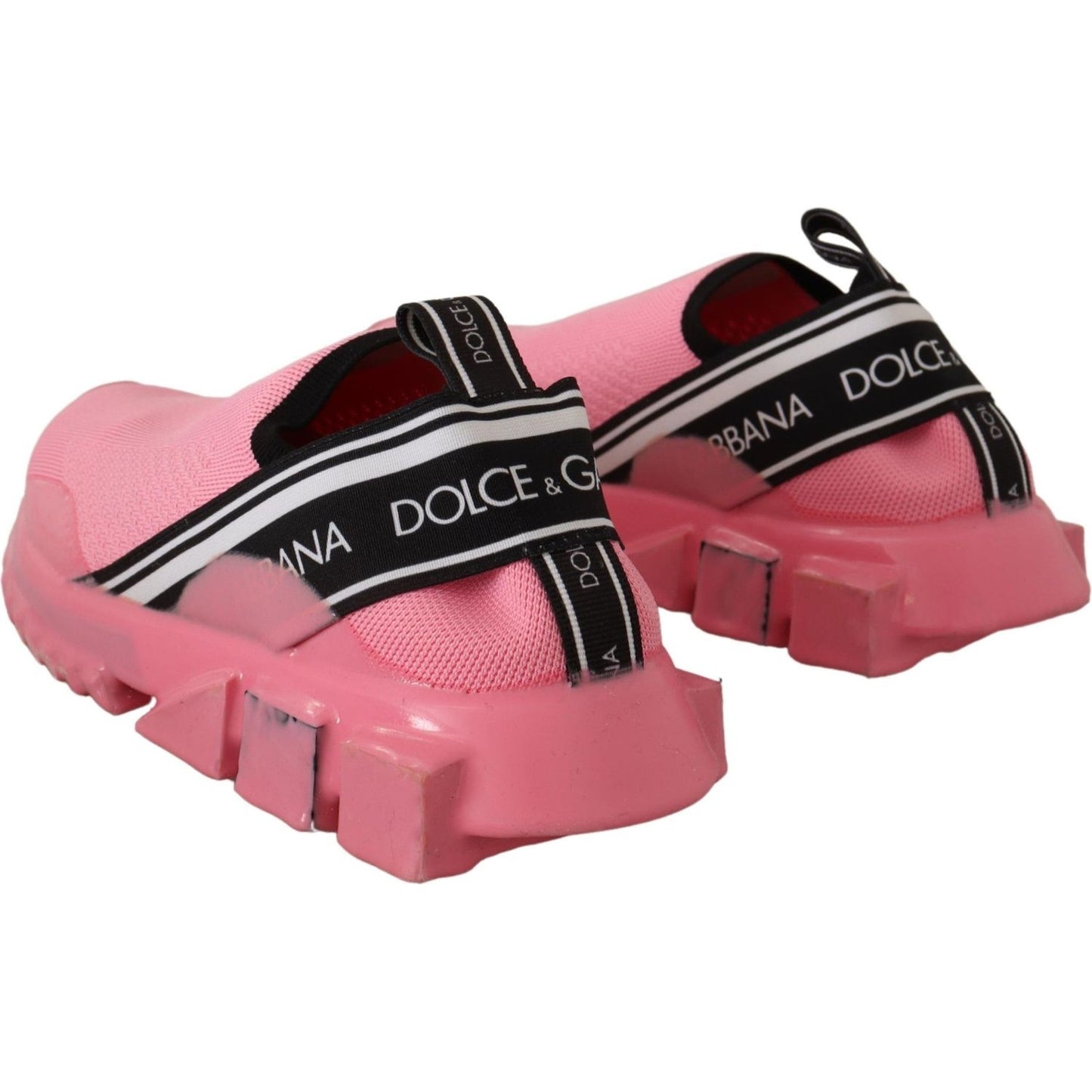 Dolce & Gabbana Chic Pink Sorrento Slip-On Sneakers Dolce & Gabbana Pale Violet Red
