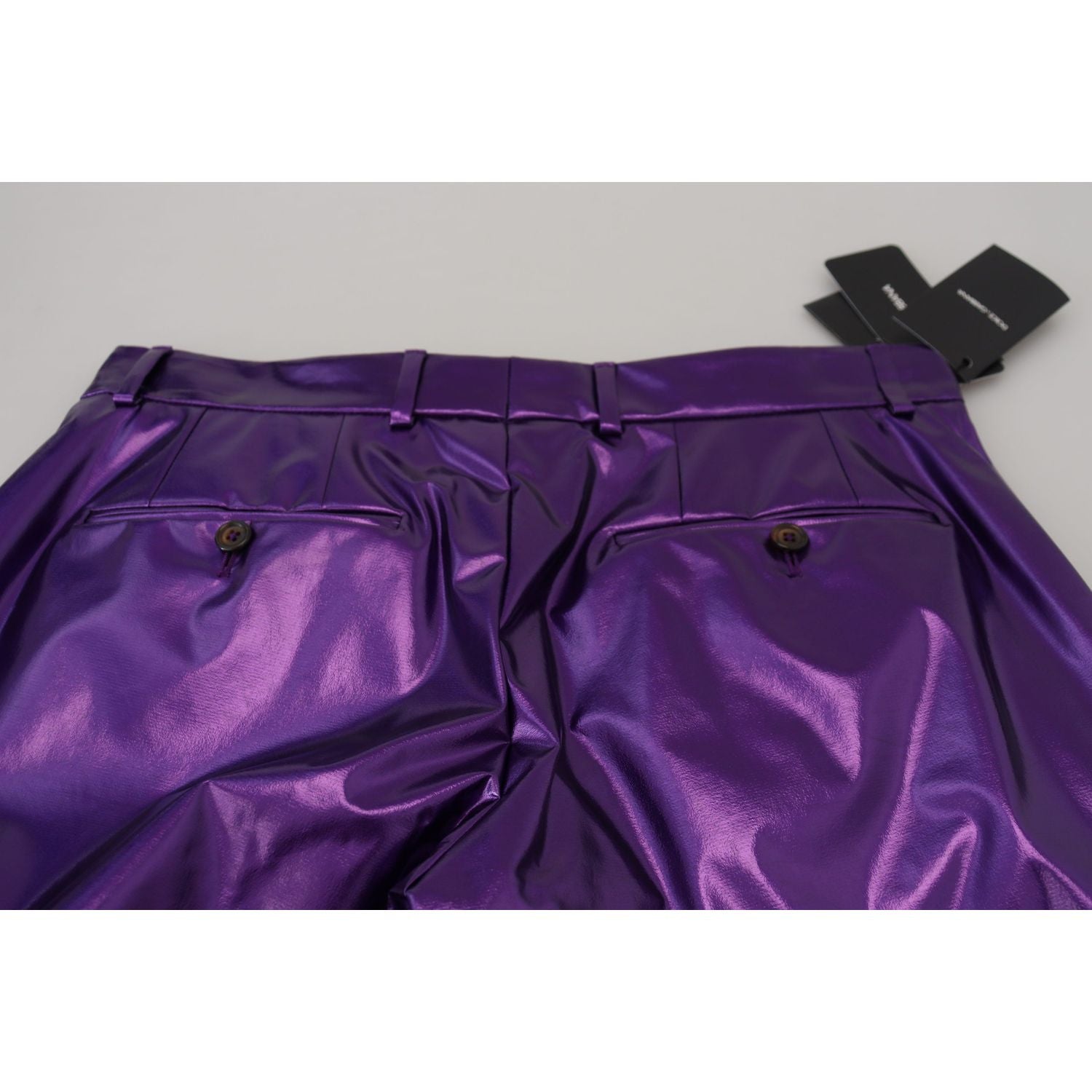 Dolce & Gabbana Purple Shining Men Casual Pants
