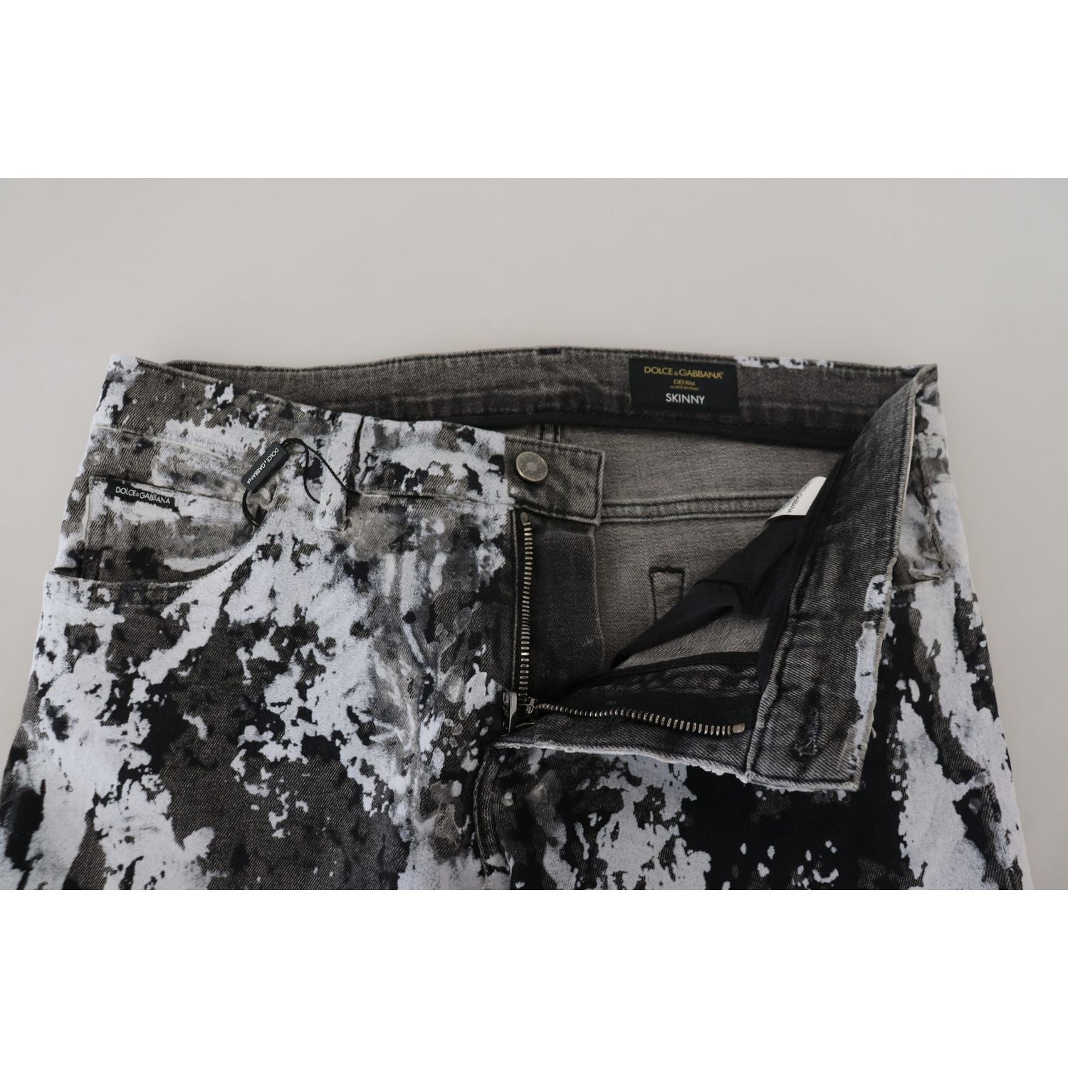 Dolce & Gabbana Multicolor Cotton Tie Dye Skinny Denim Jeans