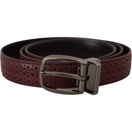 Dolce & Gabbana Elegant Leather Belt with Metal Buckle Dolce & Gabbana