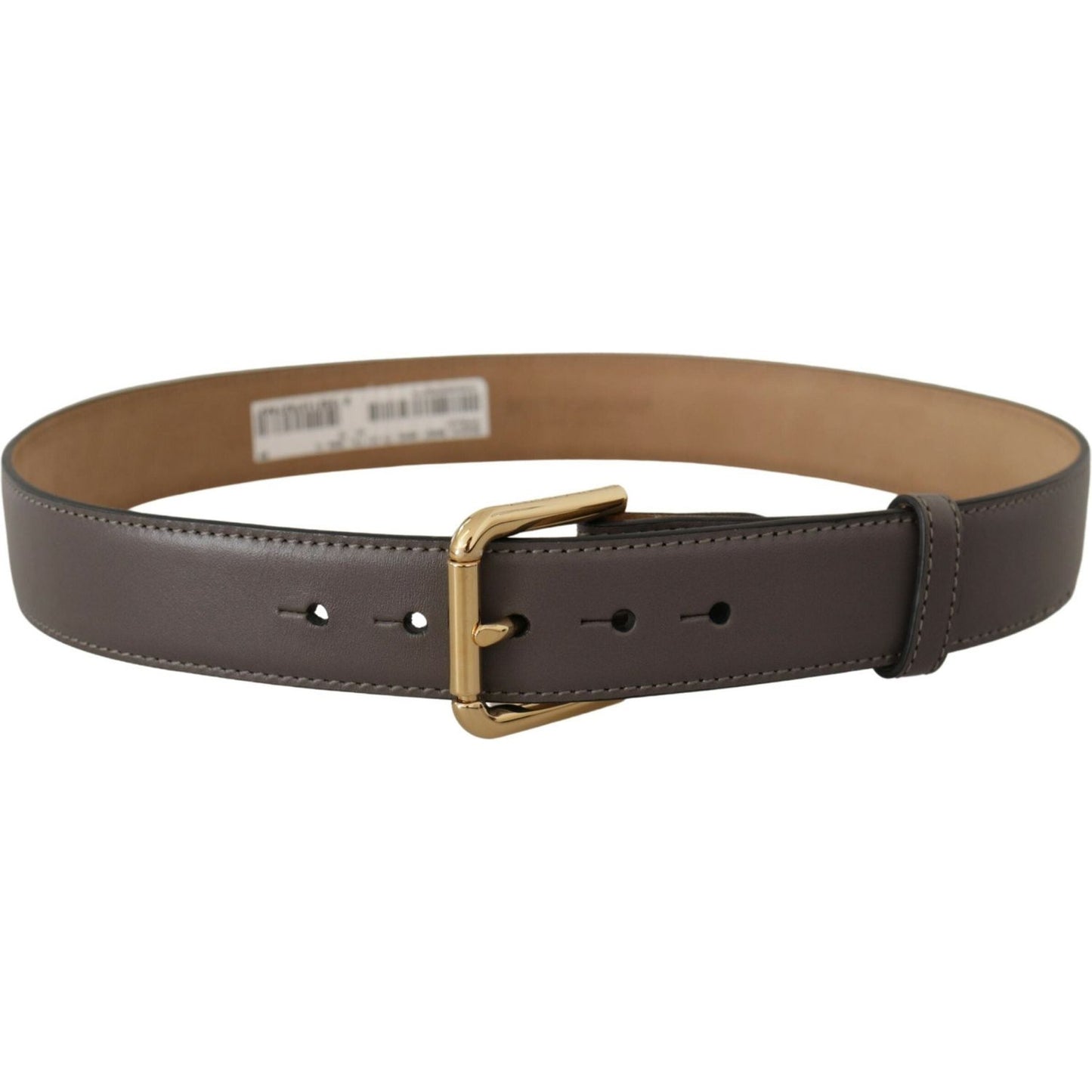 Dolce & Gabbana Elegant Engraved Buckle Leather Belt Dolce & Gabbana