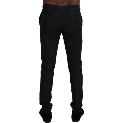 BENCIVENGA Black Stripes Viscose Dress Pants