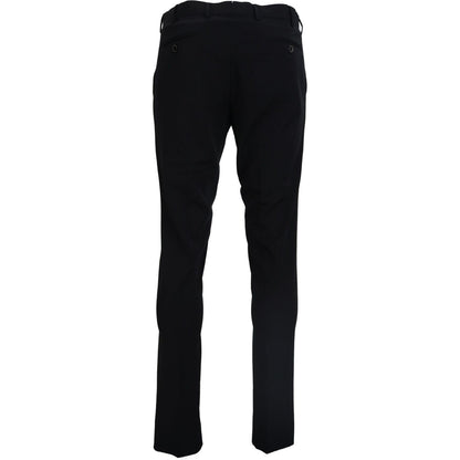Domenico Tagliente Black Tapered Dress Formal Pants
