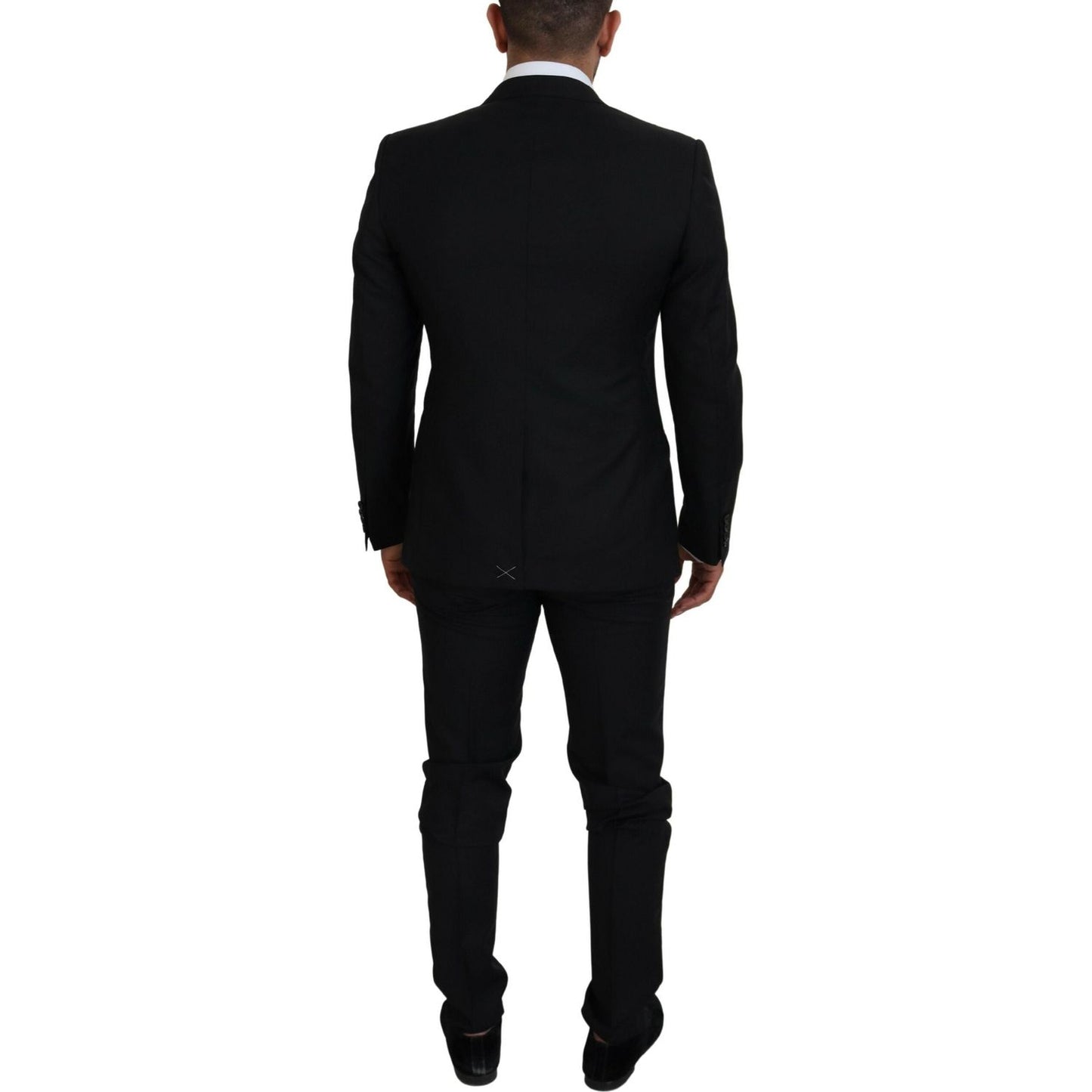 Dolce & Gabbana Sleek Black Two-Piece Wool Martini Suit Dolce & Gabbana