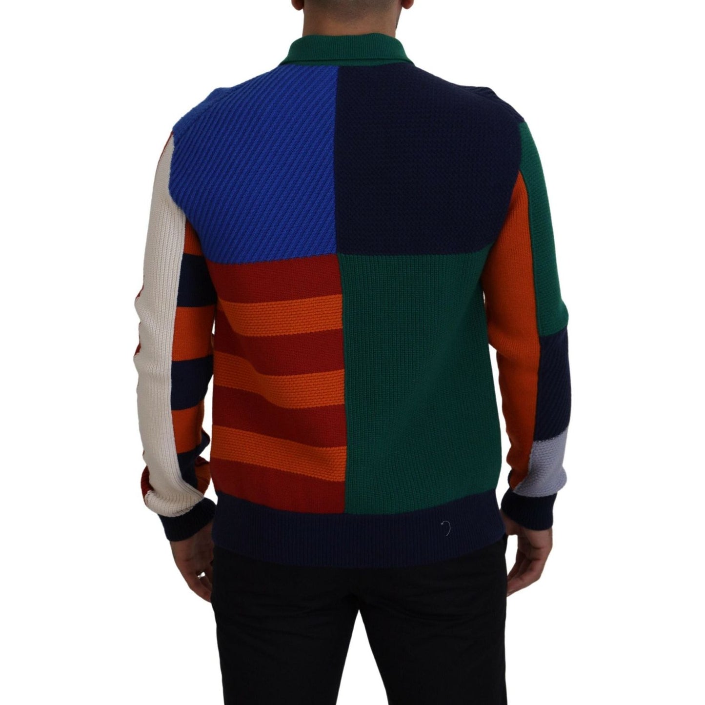 Dolce & Gabbana Pullover Sweater in Multicolor Stripes Dolce & Gabbana