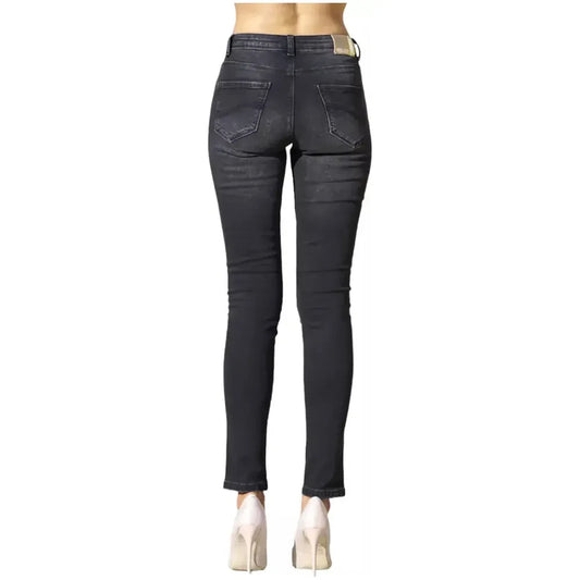 Yes Zee Black Cotton Women Jeans Yes Zee