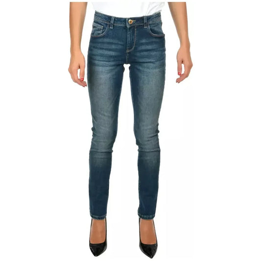 Yes Zee Blue Cotton Women's Skinny Jean Yes Zee