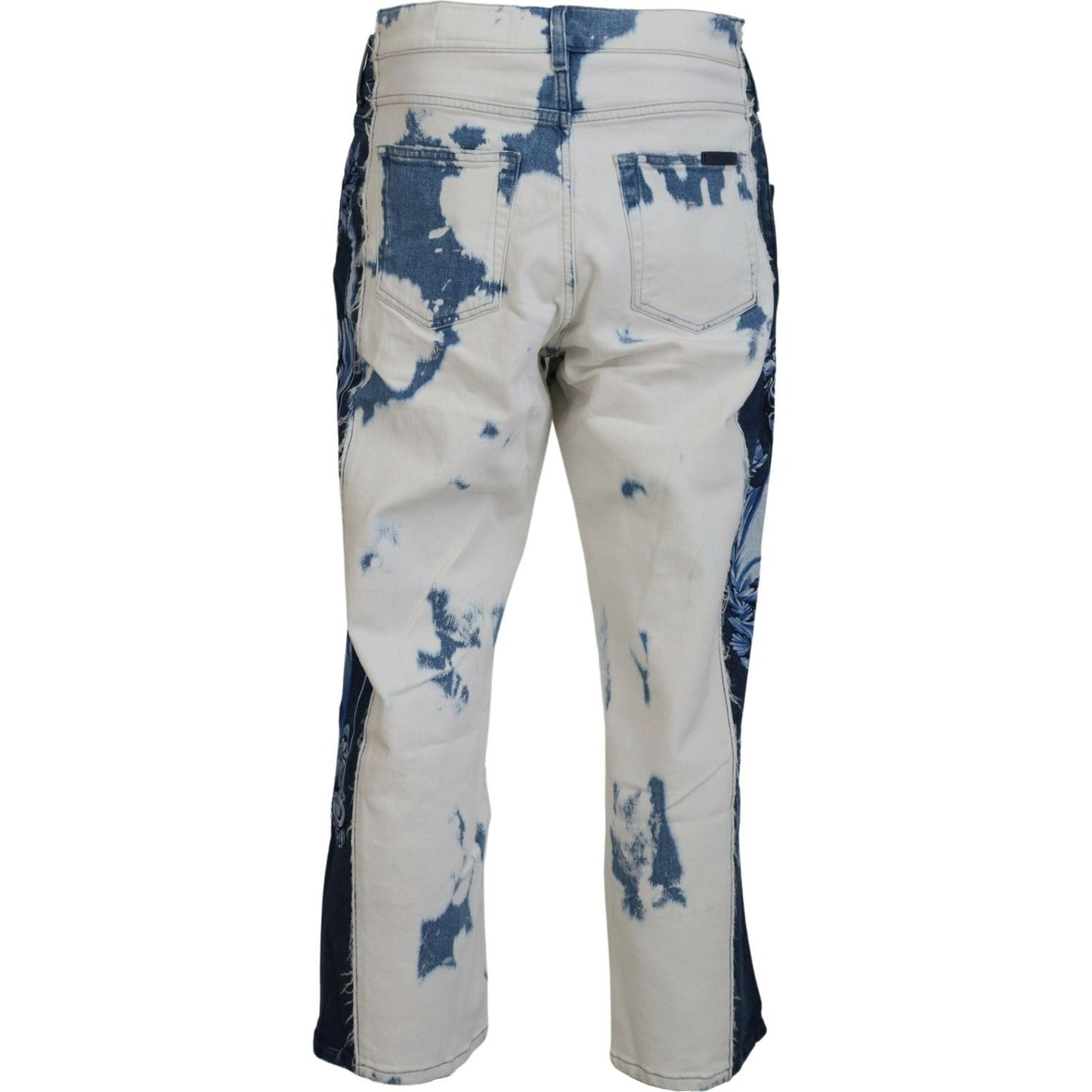 Dolce & Gabbana Elegant Loose Fit Denim Pants with Unique Print Dolce & Gabbana