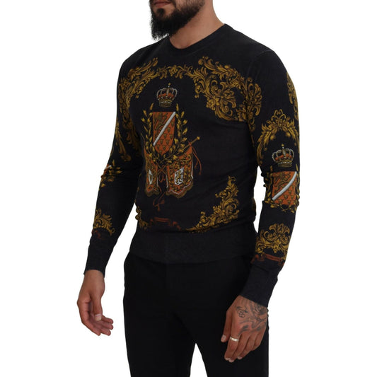 Dolce & Gabbana Baroque Medal Motive Silk Sweater Dolce & Gabbana