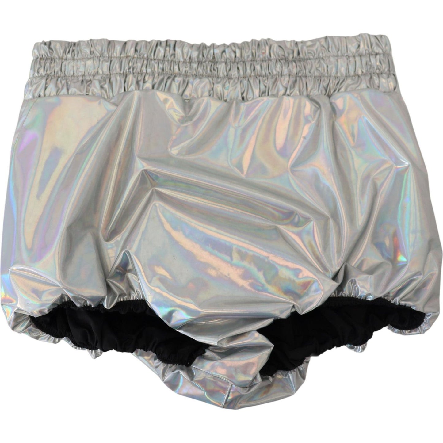 Dolce & Gabbana Elevated Elegance Silver High Waist Shorts Dolce & Gabbana