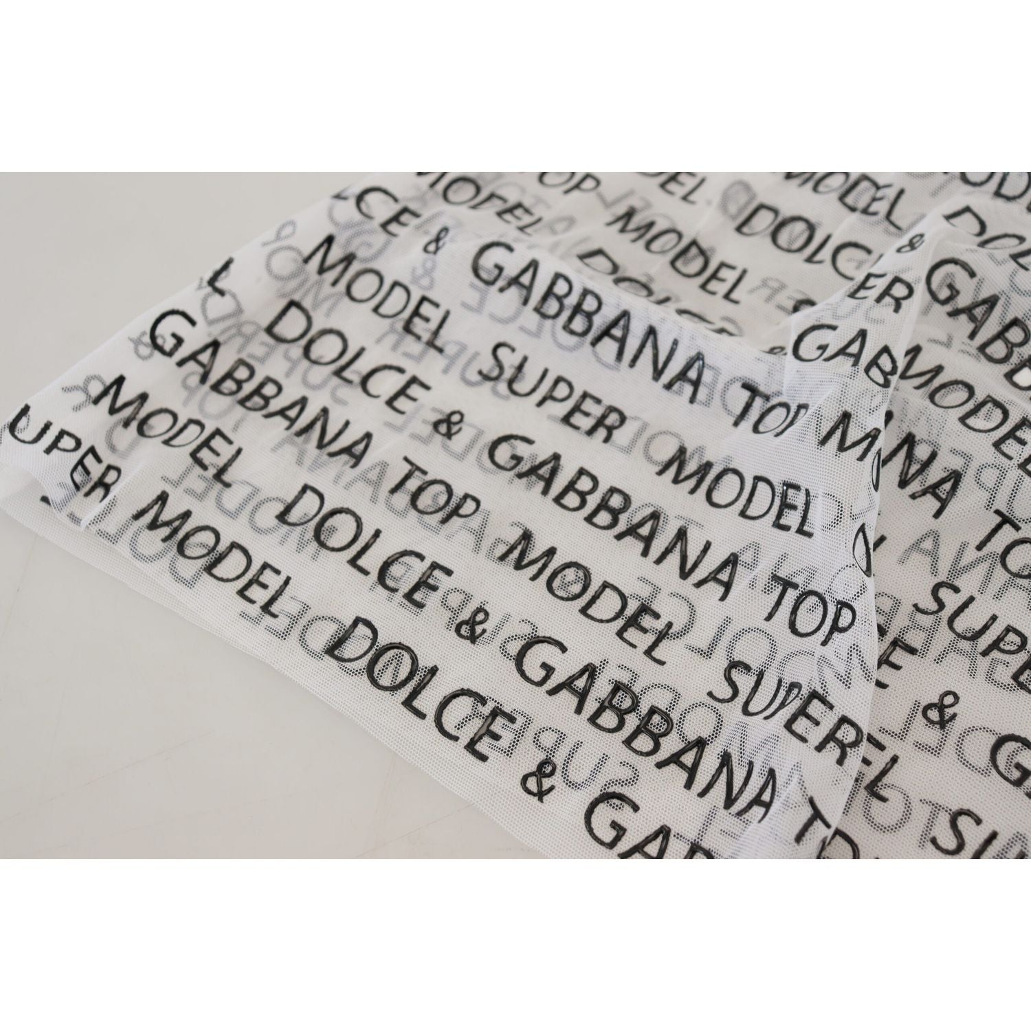 Dolce & Gabbana White Logo See Through A-line Mini Skirt