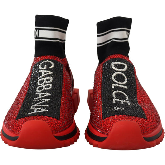 Dolce & Gabbana Exquisite Red Sorrento Slip-On Sneakers Dolce & Gabbana