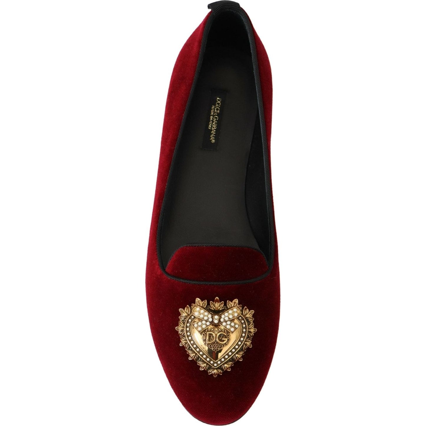 Dolce & Gabbana Bordeaux Velvet Devotion Loafers Dolce & Gabbana