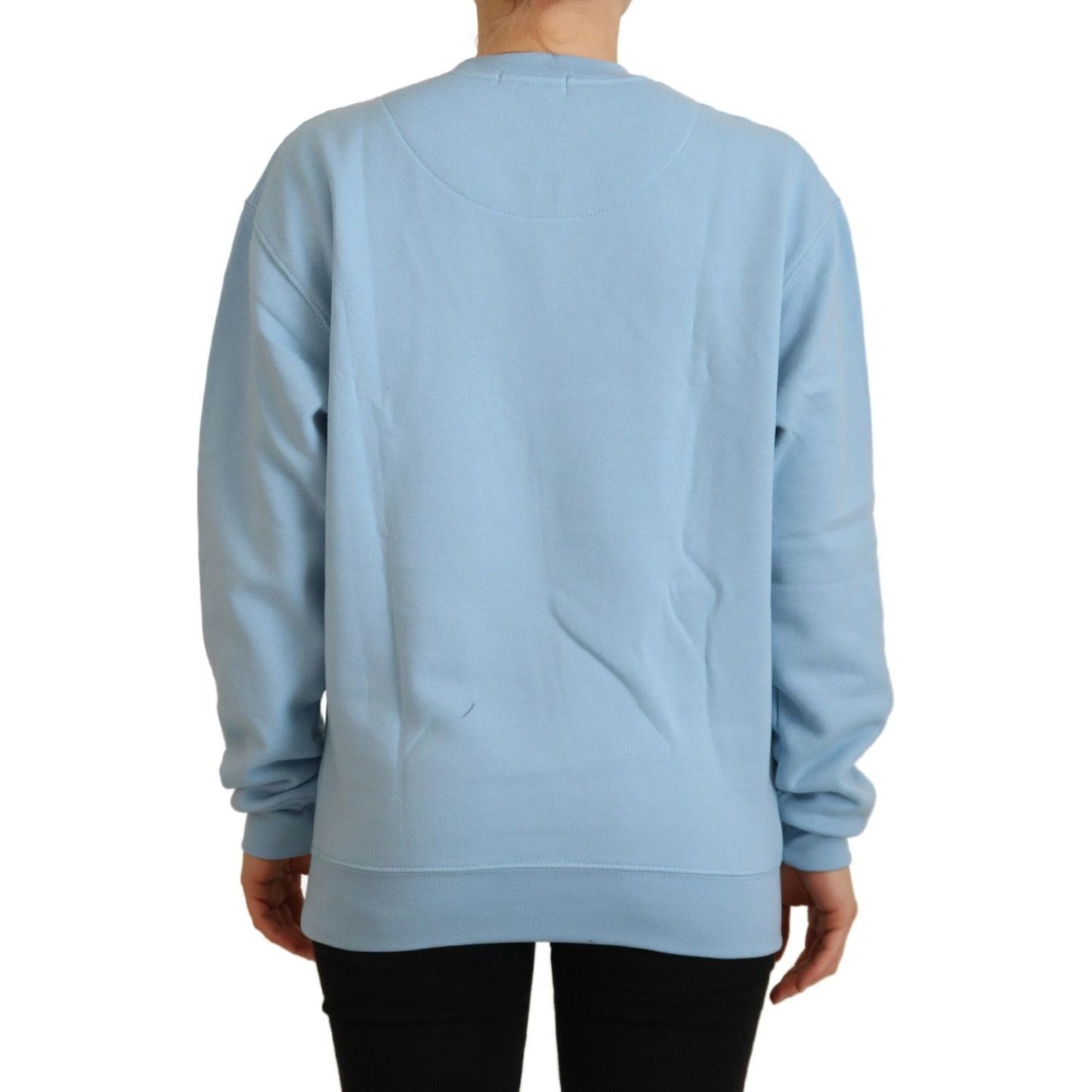 Philippe Model Chic Light Blue Logo Embellished Sweater Philippe Model