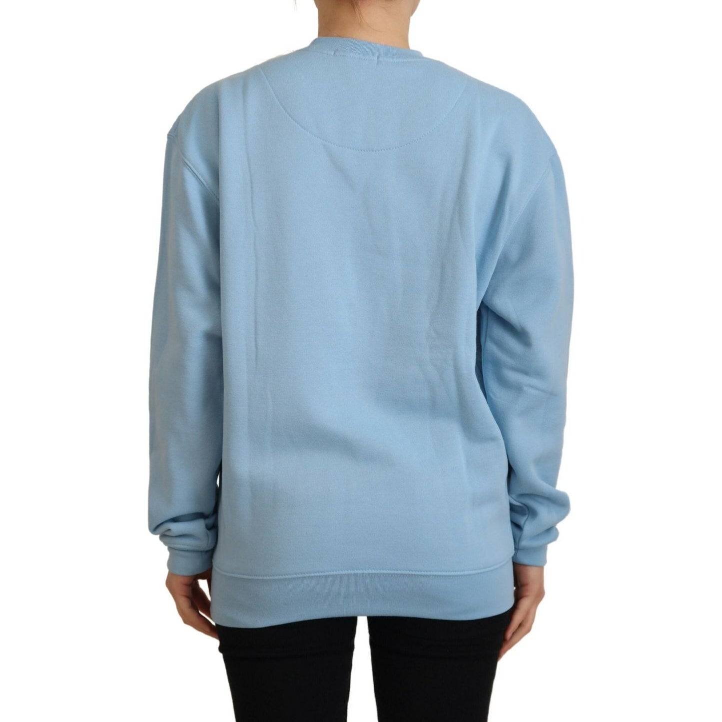 Philippe Model Elegant Light Blue Cotton Pullover Sweater Philippe Model