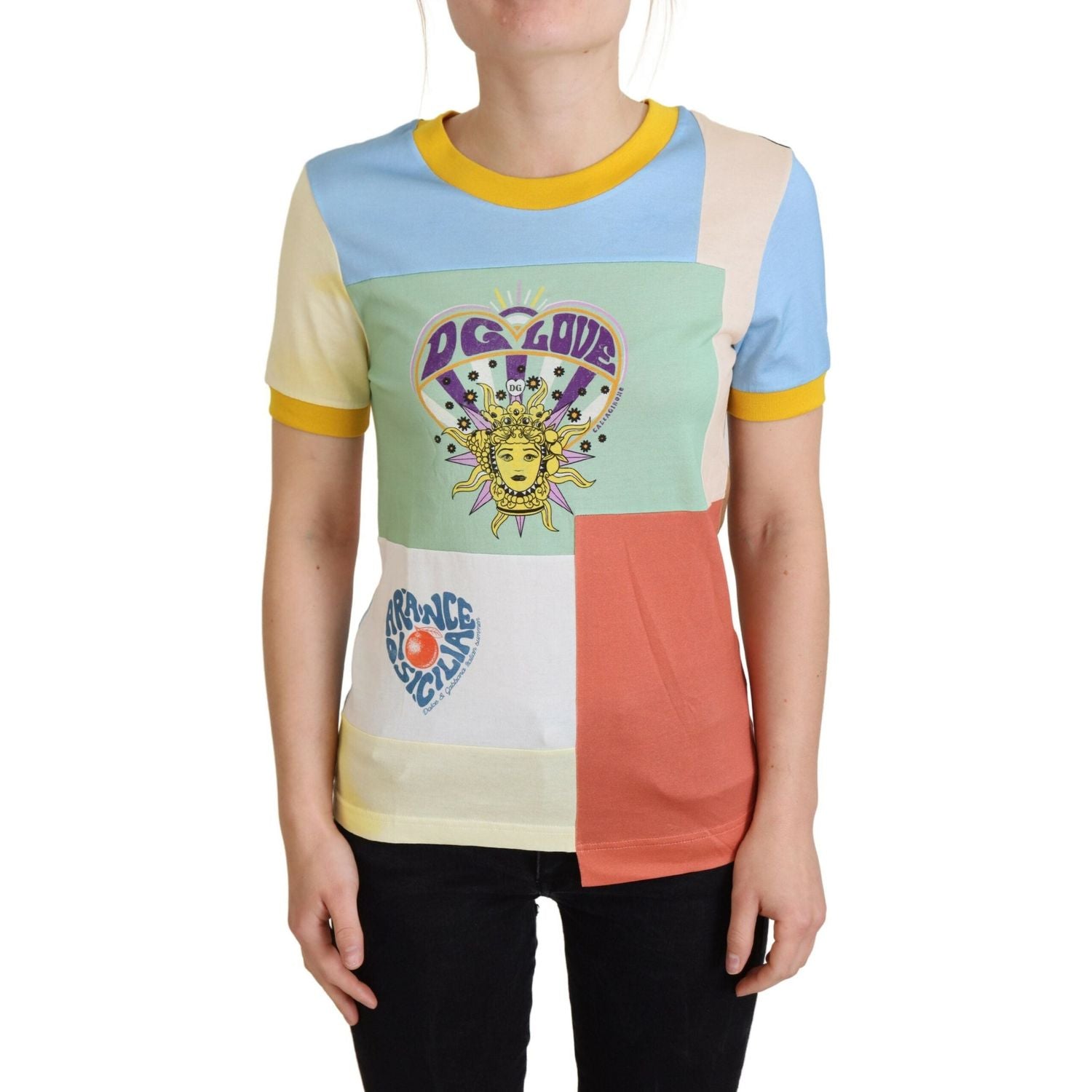 Dolce & Gabbana Multicolor Cotton  DG Love Patchwork