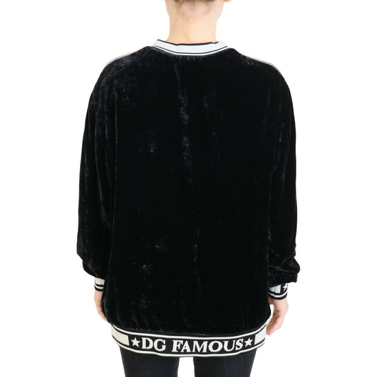 Dolce & Gabbana Elegant Silk Blend Velvet Sweater Dolce & Gabbana