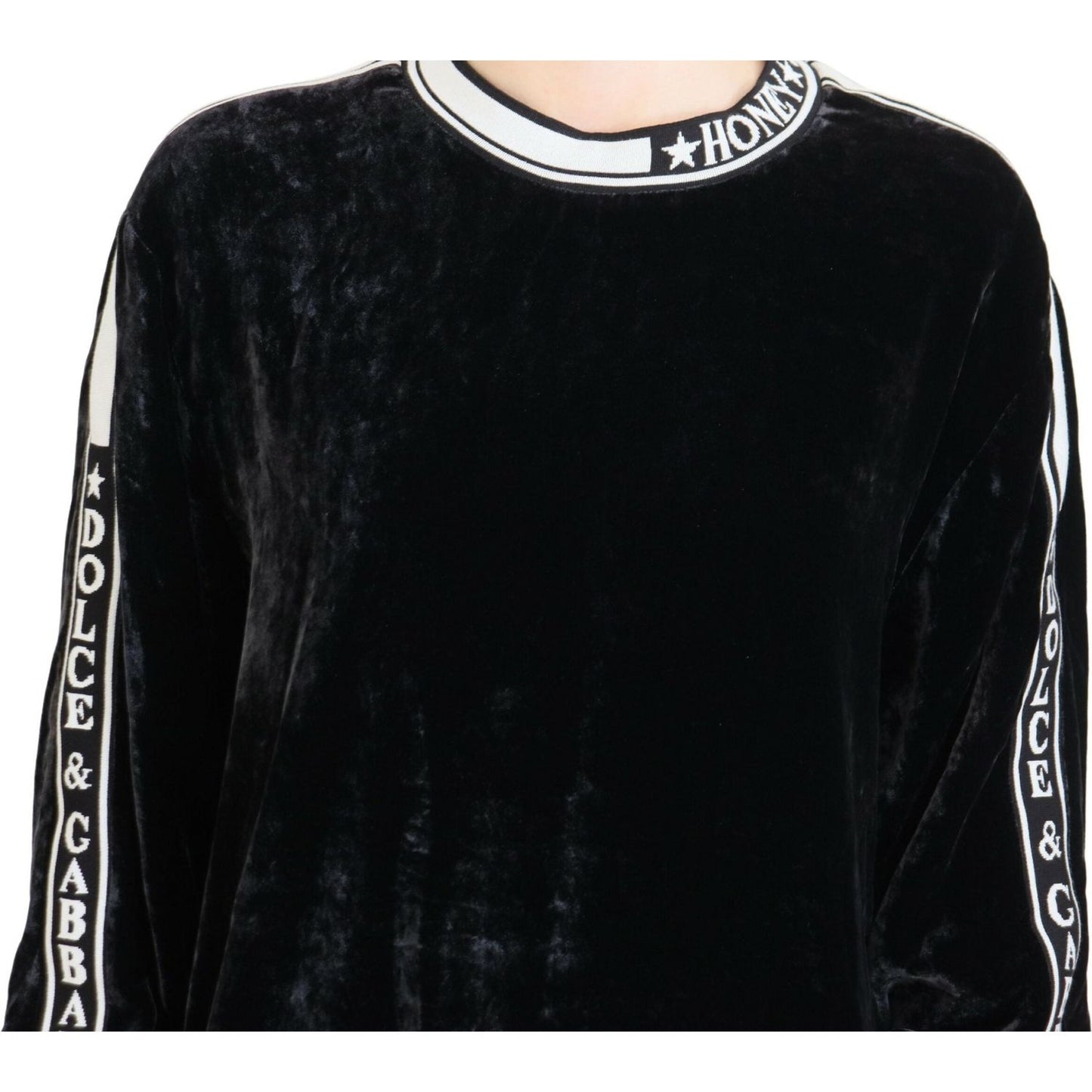 Dolce & Gabbana Elegant Silk Blend Velvet Sweater Dolce & Gabbana