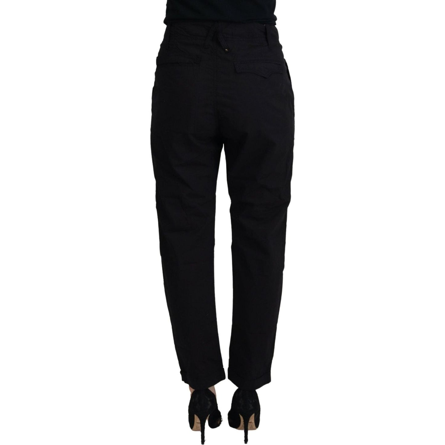 CYCLE Chic Tapered Black Cotton Pants CYCLE