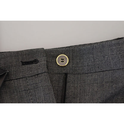 Dolce & Gabbana Gray High Waist Women Wool Pants