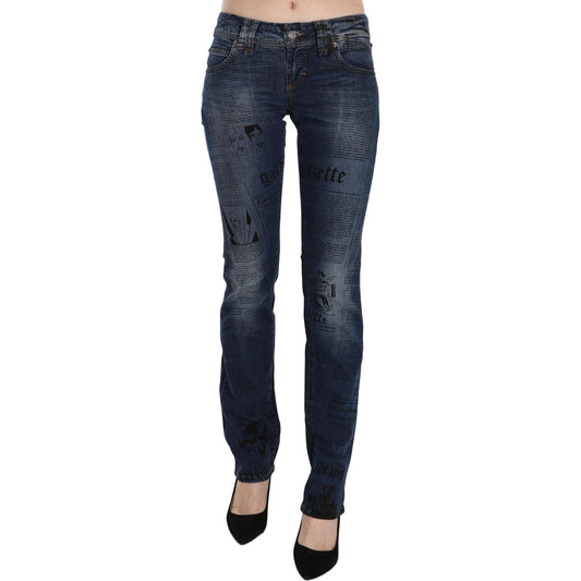 John Galliano Chic Blue Gazette Skinny Denim John Galliano