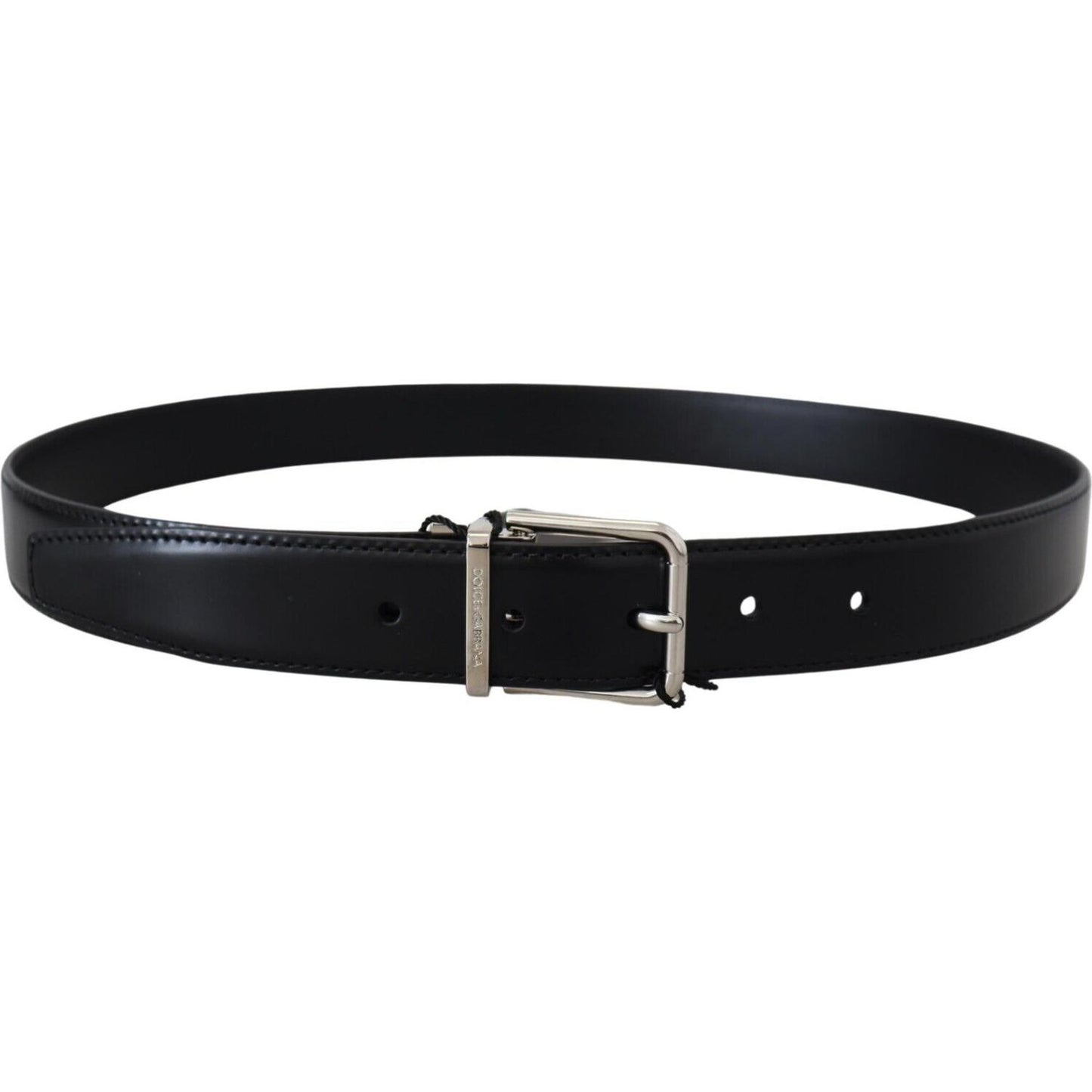 Dolce & Gabbana Elegant Black Calf Leather Belt Dolce & Gabbana