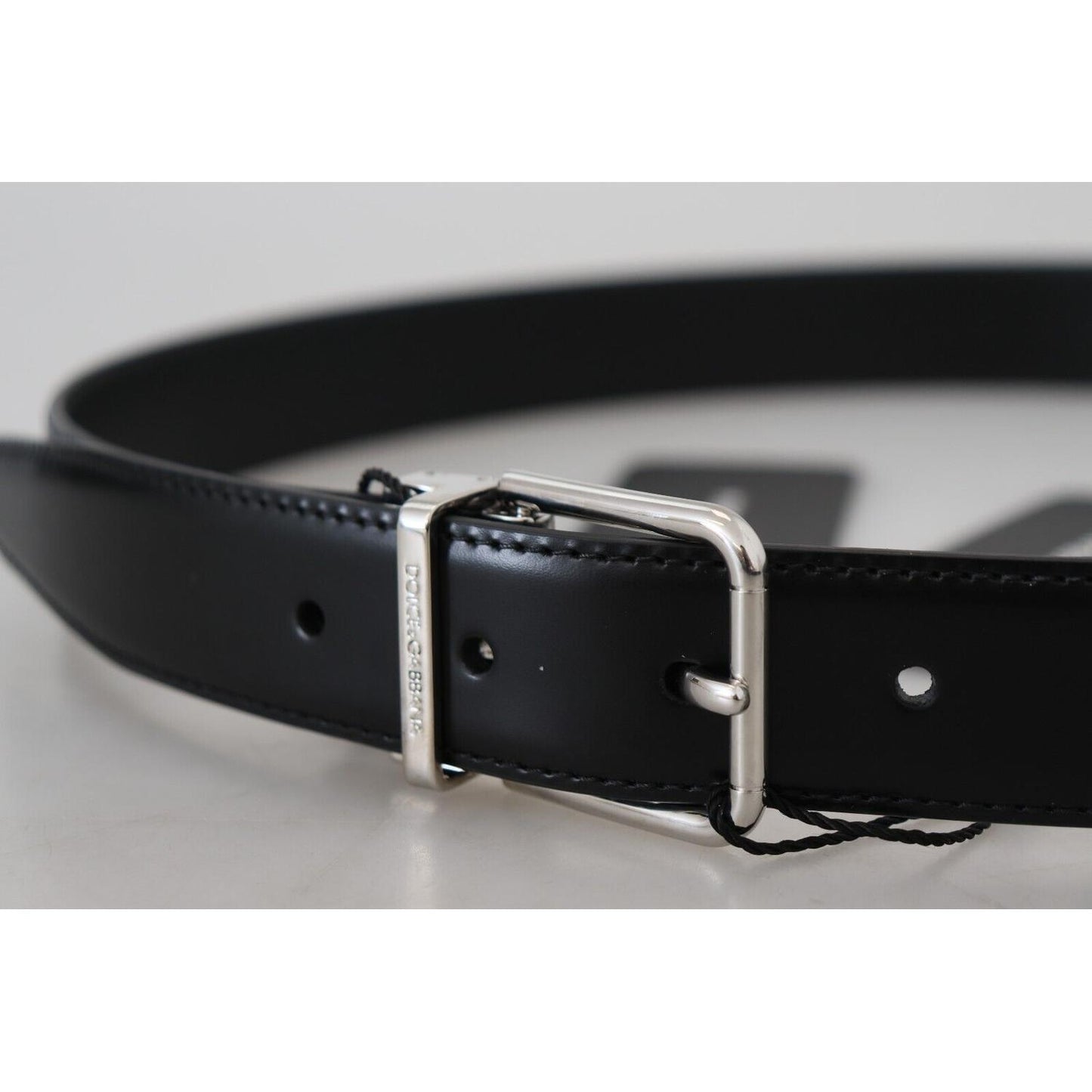 Dolce & Gabbana Elegant Black Calf Leather Belt Dolce & Gabbana