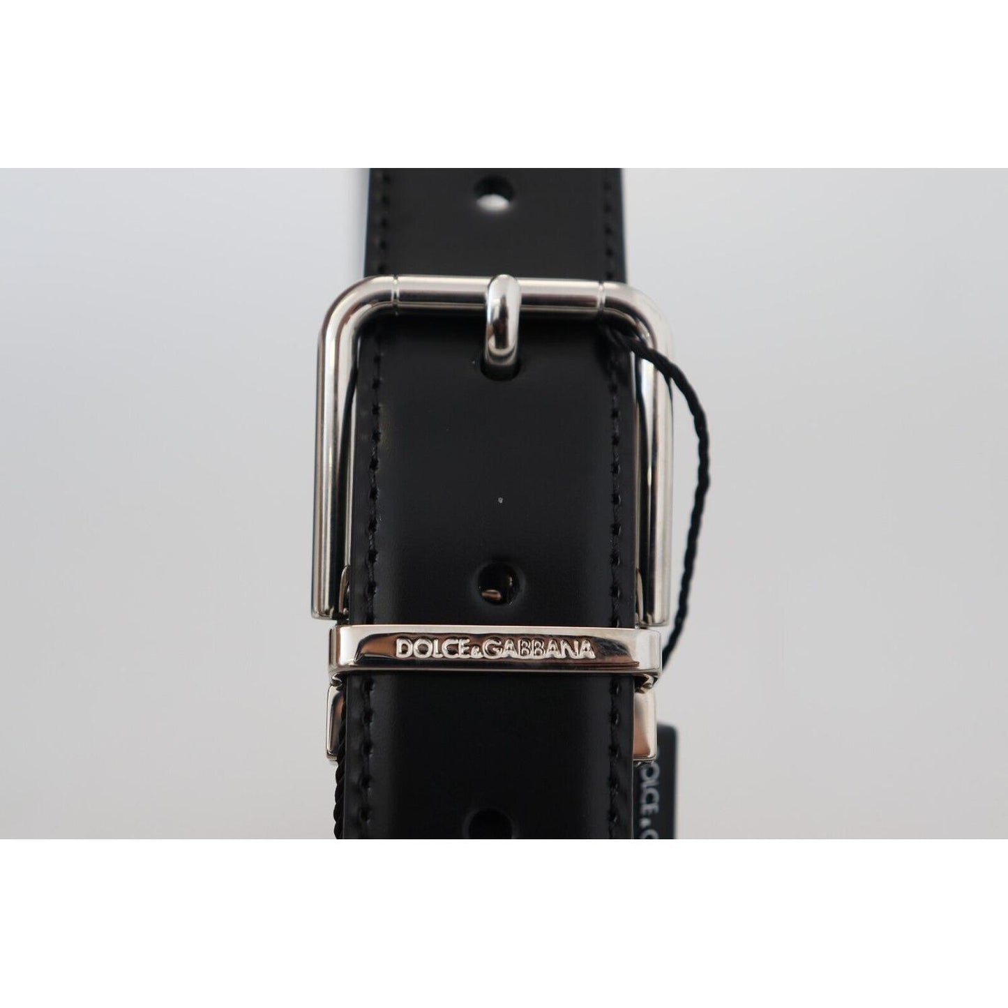 Dolce & Gabbana Elegant Black Calf Leather Belt Dolce & Gabbana