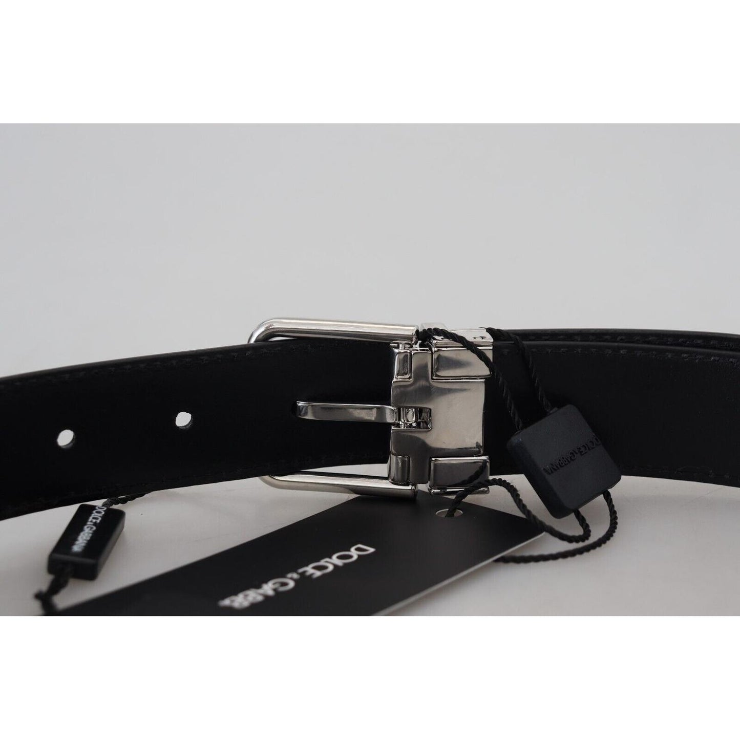 Dolce & Gabbana Elegant Black Calf Leather Belt Dolce & Gabbana