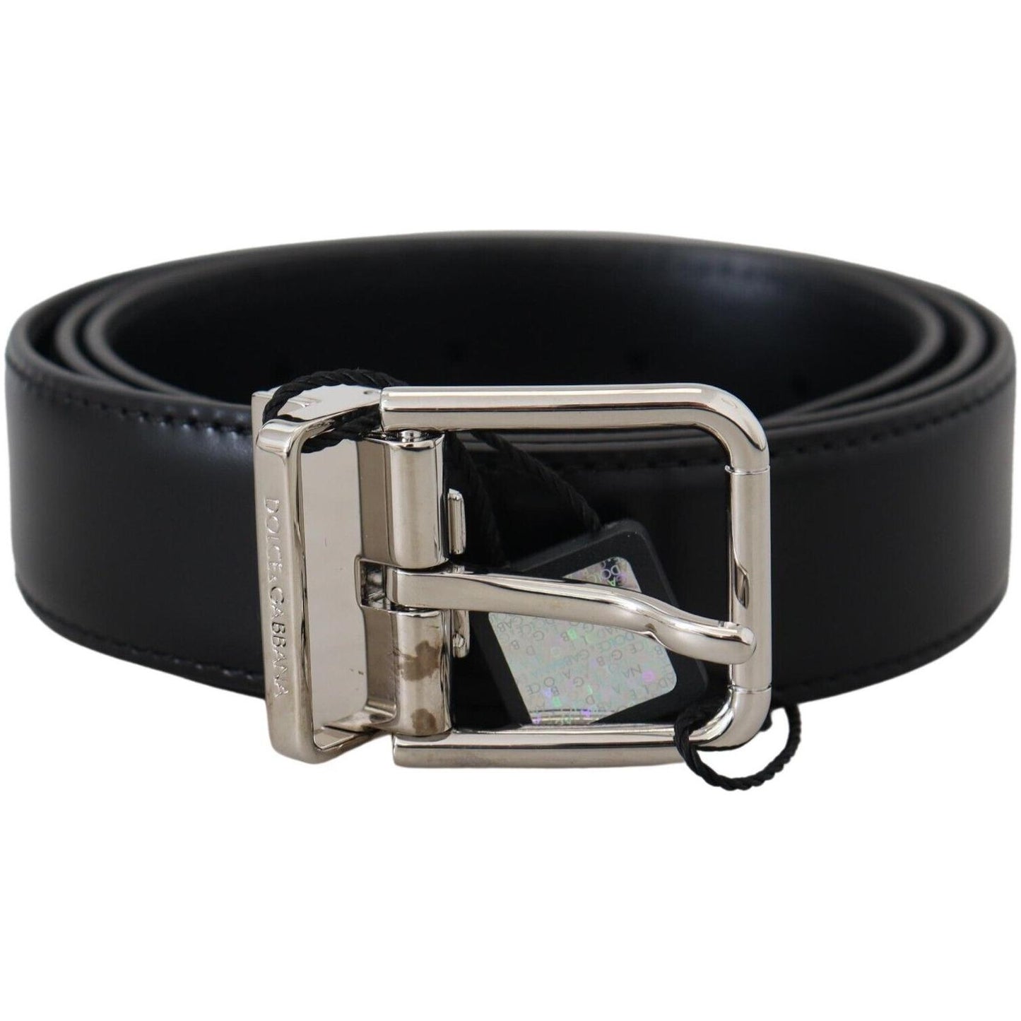 Dolce & Gabbana Elegant Black Calf Leather Belt Dolce & Gabbana