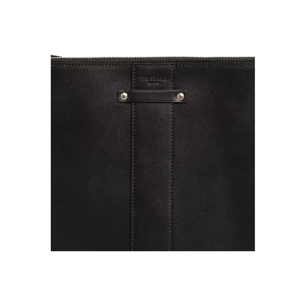 Trussardi Black Leather Men Wallet Trussardi