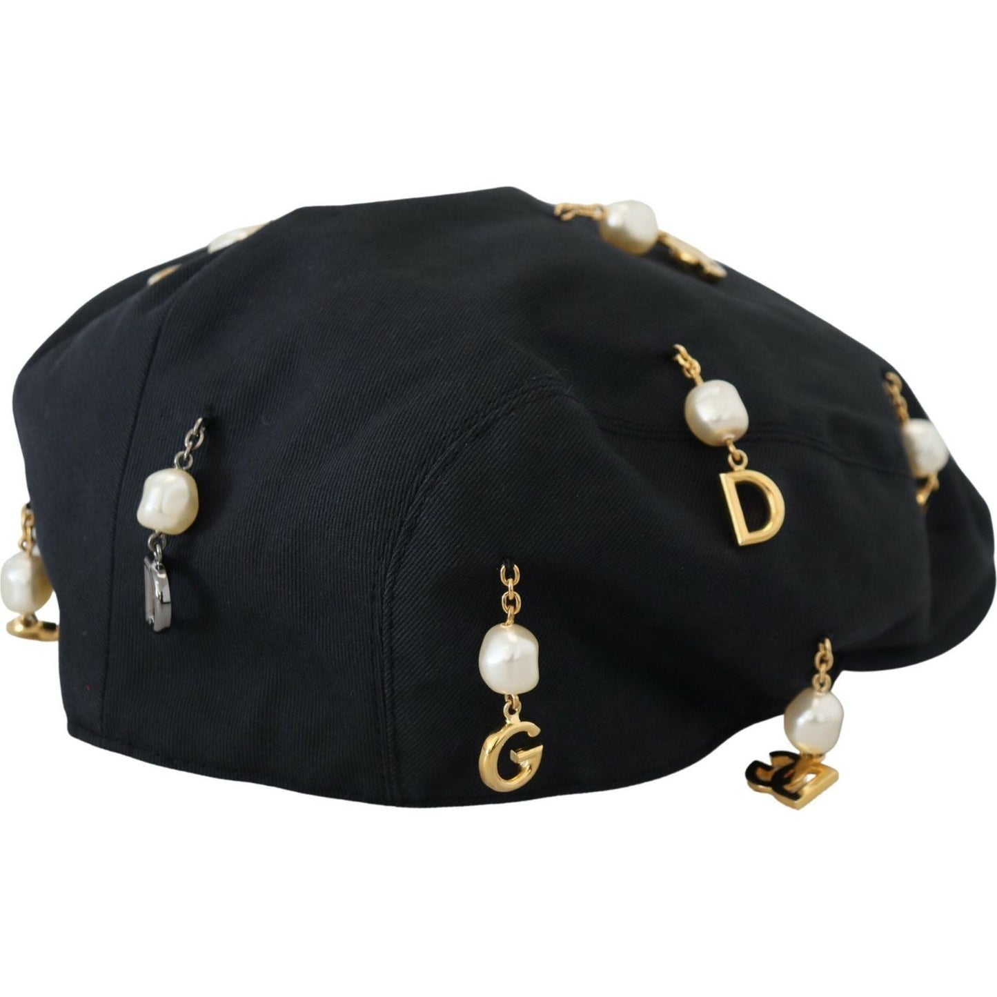 Dolce & Gabbana Elegant Black Cotton Newsboy Hat Dolce & Gabbana