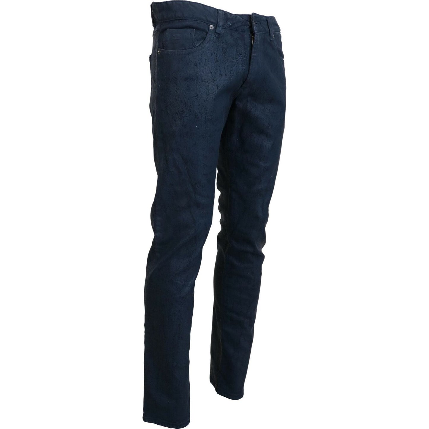 Exte Chic Tapered Blue Denim Jeans Exte